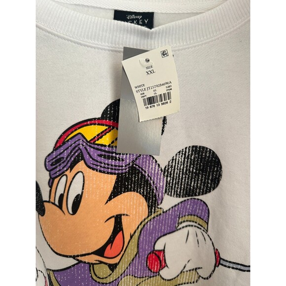 Walt Disney Mickey Mouse Skiing‎ Sweatshirt Unisex Size XXL NWT - Picture 3 of 5